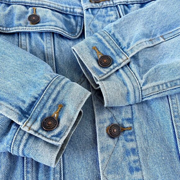 Vtg TIC The Industrial Company Boiler Erection Cross Unit 3 Denim Jacket Trucker - Picture 16 of 16